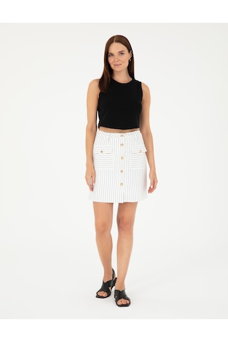 Pierre Cardin Kadın Ekru Etek Dokuma 50284023-vr019