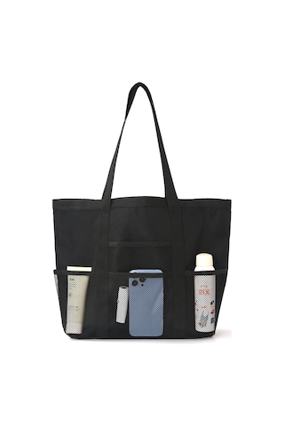 Skycity Siyah Çok Amaçlı Çabuk Katlanabilir Makyaj Çantası Spor Sauna Plaj Çanta Geniş Hacimli Taşınabilir Organize Edici Çanta Siyah