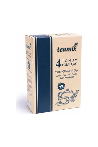 " Grecka-teff-chia-kinoa "4 Tohum Form Çayı
