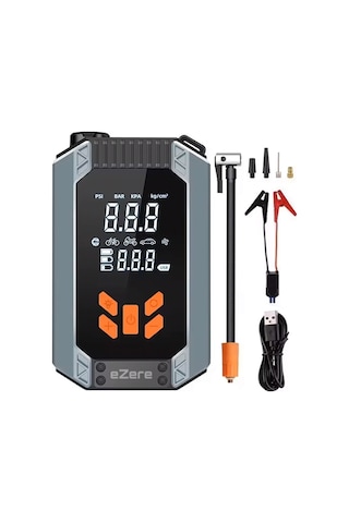 Ezere ST-9632D Taşınabilir Araç Lastik Şişirme ve Starter Akü Takviye Seti