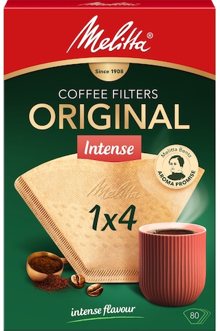 Melitta 1x4 Original Intense Kahve Filtre Kağıdı - 80 Adet