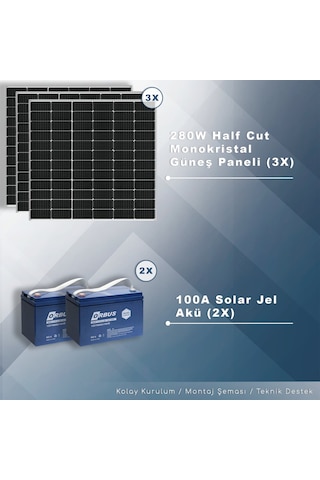 Matech 3 KW Maxi Solar Paket Sistem 3000W/gün