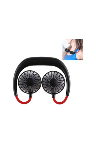 Çok Fonksiyonlu Taşınabilir Ayarlanabilir Giyilebilir Spor Fan Siyah 0248 Siyah