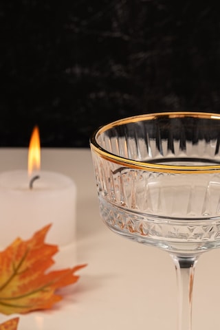 Mest 4 Adet Yaldızlı Ayaklı Şekerlik Sunumluk Dondurmalık Kase - 260 Cc Zarif Ve Çok Yönlü Tasarım Sade Gold