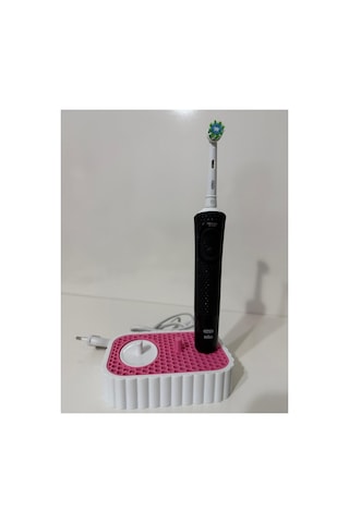 Setra Oral-b Uyumlu Şarjlı Diş Fırçası Standı - 3'lü Diş Fırças Tutucu Banyo Organizeri Pembe
