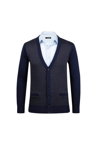 Erkek Büyük Beden V Yaka Triko Hırka Düğmeli 5014mb Bgl-st04040 Lacivert