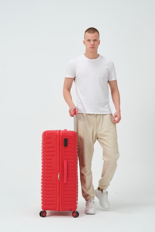 Keo-plus Kırmızı Büyük Boy Silikon Kırılmaz Pp Valiz Kırmızı