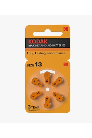 Kodak Max 13 Numara 1.45V İşitme Cihazı Pili 6 x 10'lu