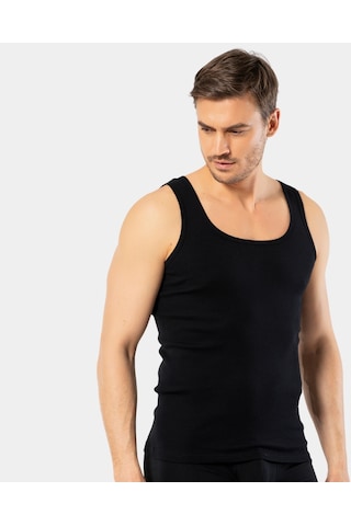 Cacharel Erkek 2'li %100 Pamuk Atlet 1501/siyah 001