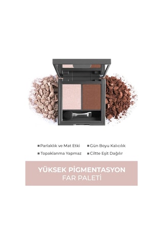 Alix Avien Göz Farı Duo Eyeshadow 206 Power Of Pearls &creamy Brown 3 G