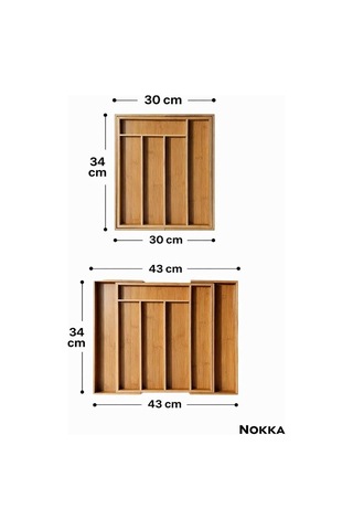 Bambu Ayarlanabilir Çekmece İçi Kaşıklık 5-7 Bölmeli, Organizer Çok Renkli