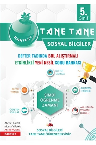 5. Sınıf Yeşil Tane Tane Sosyal Bilgiler Soru Bankası- Nartest