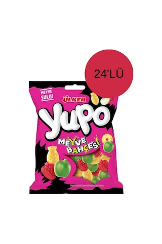 Ülker Yupo Jelibon Meyve Bahçesi Aromalı Yumuşak Şekerleme 80 Gr 24 Adet