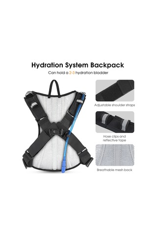 Yunboo Bisiklet Sırt Çantası - 10l Su Deposu, Hafif Ve Dayanıklı Outdoor Spor Çantası Siyah