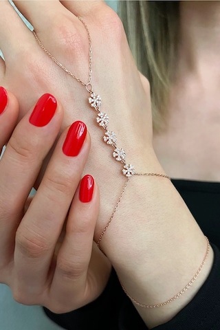 925 Ayar Gümüş Rose Sıra Kar Taneleri Şahmeran - 45100302 Rose Gold