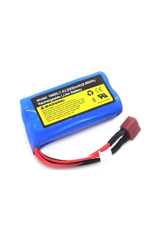 Wltoys Uyumlu 7.4v 18650 Li-on 2500 Mah T-plug Soketli Oyuncak Pi