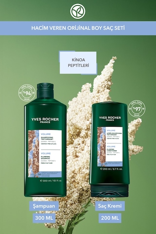 Yves Rocher Hacim Veren Orjinal Boy Saç Seti- Şampuan 300 Ml & Saç Kremi 200 Ml