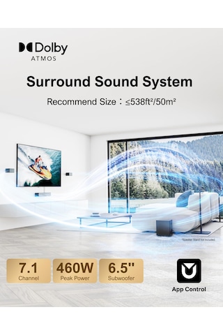 Ultımea Poseidon D80 Dolby Atmos 7.1 Subwoofer Hoparlör U2620