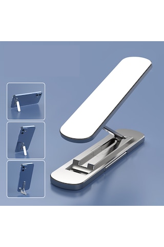 Suofeng Alüminyum Gümüş Telefon Tutucu: 360 Döner, Katlanabilir, Taşınabilir Metal Stand GÜMÜŞ
