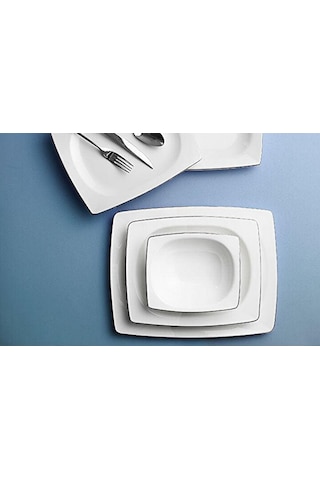 Porland Riva Platin 57 Parça 12 Kişilik Yemek Takımı