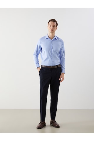 Lcw Busıness Mavi Slim Fit Uzun Kollu Erkek Gömlek