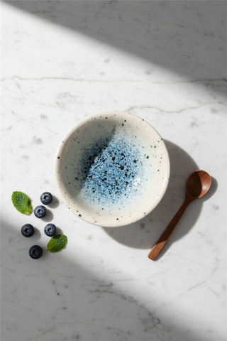 12'li Valencia Salata Kasesi Kalın Kenarlı 16cm Dijital Splash Rinart Krem