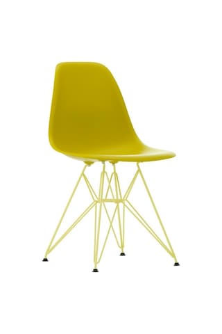 Vitra Eames Plastik Yan Sandalye Re Dsr Duotone, Geri Dönüştürülmüş Plastik Sarı