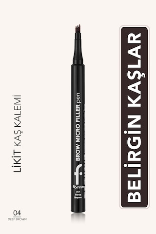 Brow Micro Filler Tarayıcı Keçe Uçlu Kaş Kalemi 8682536093040 004 Deep Brown