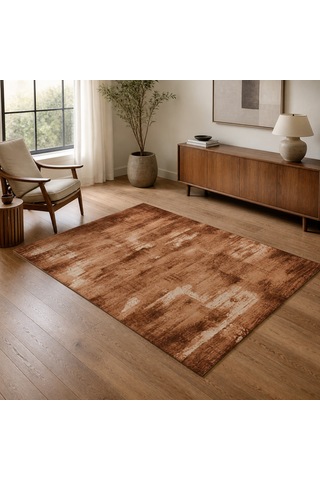 Kartela Halı Vintage Halı Kaymaz Taban Makinede Yıkanabilir Halı Bakır - 200 X 300 Cm
