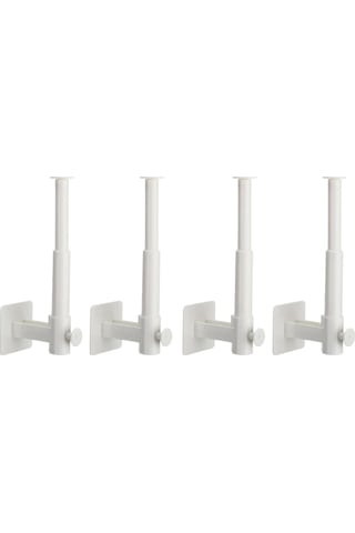 Konesam Mutfak Kapak, Kesme Tahtası, Mendil Depolama İçin Uç Genişletilebilir, Delme Yok, Su Geçirmez, Saçma Tutucu Duvar Rakı 4 Adet Siyah