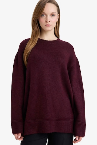 Defacto Loose Fit Bisiklet Yaka Triko Kazak Tunik G7239ax25cwbr504 Bordo-br504