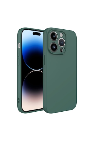 Apple Uyumlu iPhone 14 Pro Max Uyumlu Zore Kamera Korumalı Mara Lansman Kılıf-koyu Yeşil Koyu Yeşil -