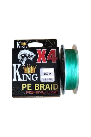 King X4 Pe Braid 0,20mm 150mt 4 Kat Yeşil İp Misina - Standart