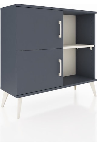 Arges Şifonyer 2 Raflı 2 Kapaklı 88x30x80 Antrasit-antrasit/aytaşı Antrasit/aytaşı