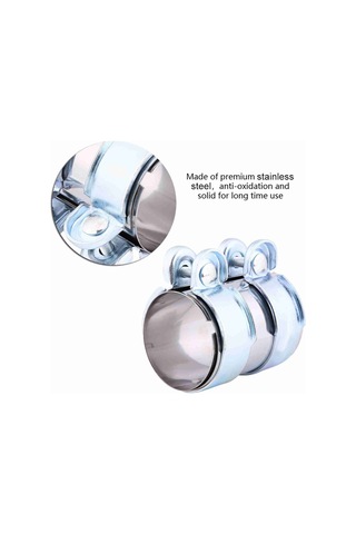 Geeroyoo Otomotiv Paslanmaz Çelik Egzos Boru Klemensi - 2.5 İnç - Dayanıklı, Hassas Cnc İşleme, Kolay Kurulum - Evet Paketi