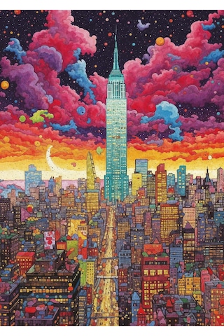 Art Puzzle Rengarenk Metropol, New York 1000 Parça Puzzle