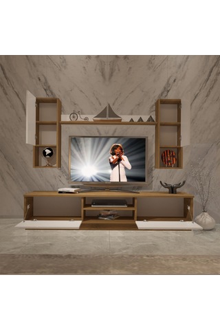 Decoraktiv Eko 5dab Mdf Dvd Tv Ünitesi Tv Sehpası Pera - Beyaz