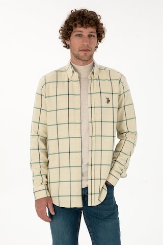 U.S. Polo Assn. Erkek Koyu Yeşil Uzun Kollu Gömlek 50316617-VR079