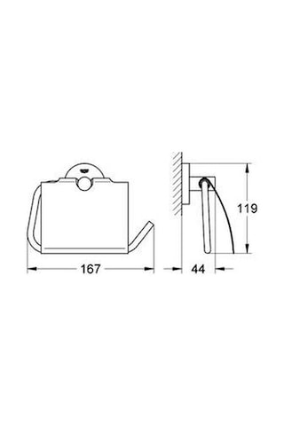 Grohe Essentials Tuvalet Kağıtlığı Kapaklı - 40367001