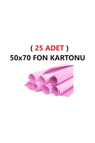 25 Adet 50x70 Cm Pembe Renkli Fon Kartonu Rulo Canlı Renk Büyük Boy Anaokulu Kreş Okul 25 Adet 50x70 Cm Pembe Renkli Fon Kartonu Rulo Canlı Renk Büyük Boy Anaokulu Kreş Okul