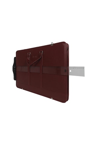: Deri Proje Çantası : 40 Cm X 55 Cm : Bordo