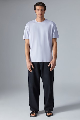 Grimelange Hıson Erkek Relaxed Bisiklet Yaka Kısa Kollu Lila T-shirt Lila