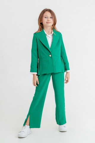 Kız Çocuk Piliseli Üçlü Kız Takım 4409 Yeşil