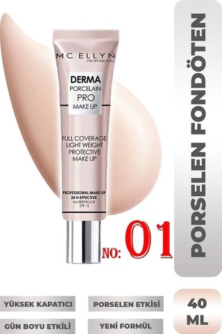 Mc Ellyn Pro Make Up Waterproof Derma Porselen Kapatıcı SPF15 01