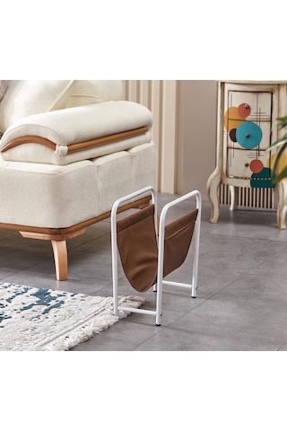 Lucıano Dergilik Beyaz Metal Taba Deri