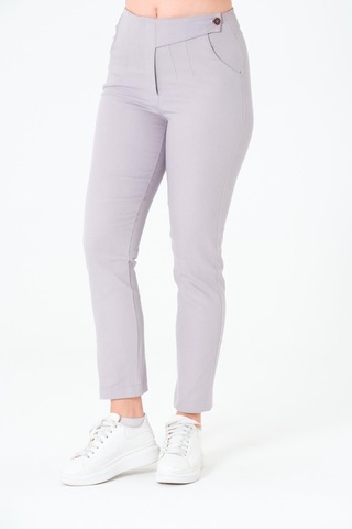 Sortie Collection Tek Düğmeli Gabardin Pantalon Gri