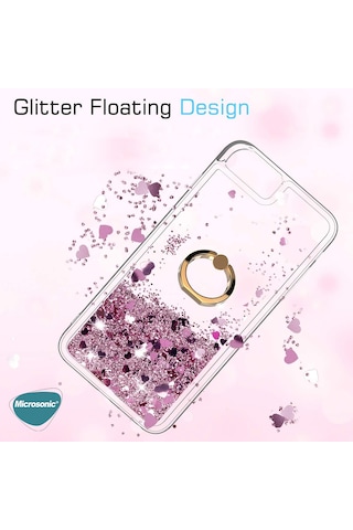 Microsonic Huawei Y6P Kılıf Glitter Liquid Holder