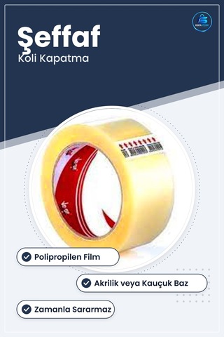 Şeffaf Koli Bandı Ambalaj Kutu Kapatma Ev Ofis Depo Paketleme Day Diğer