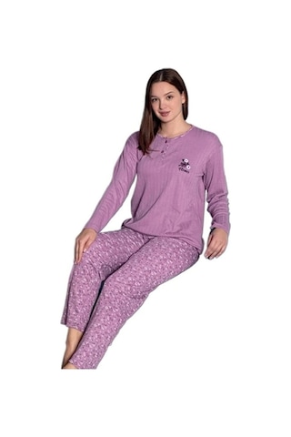 Mina Collection Kadın Pijama Takımı Uzun Kollu Yumuşak Dokulu E Lla