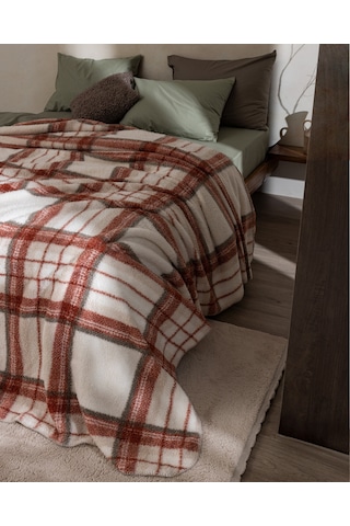 Varnelle Çift Kişilik Sherpa Battaniye - Ekru/kahve 8684427292983 Çok Renkli